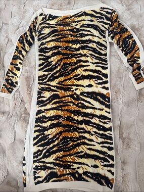 D&G Tiger-Print Mini Knit Dress